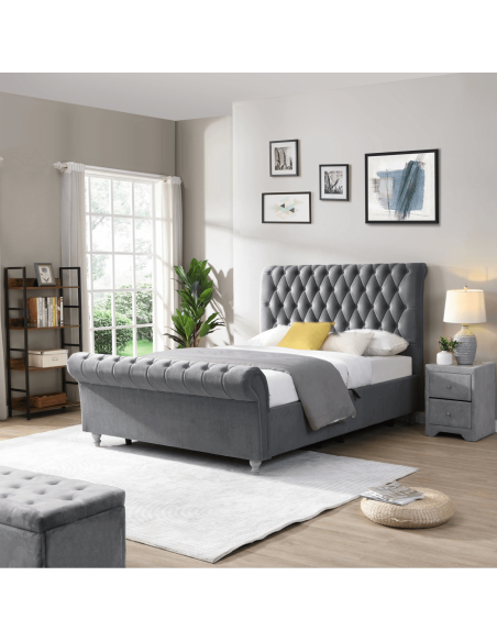 Kilkenny 4FT6 Grey Side Gas-Lift Bed