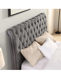 Kilkenny 6FT Bedframe - Grey Velvet 2