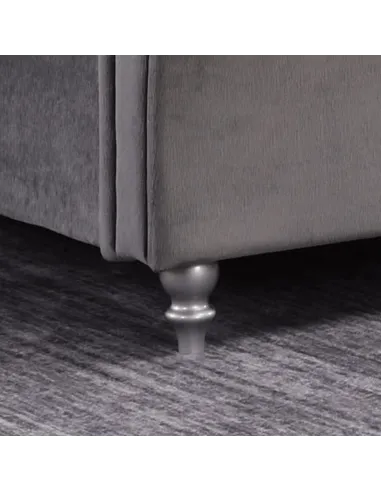 Kilkenny 6FT Bedframe - Grey Velvet