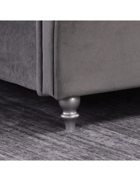 Kilkenny 6FT Bedframe - Grey Velvet