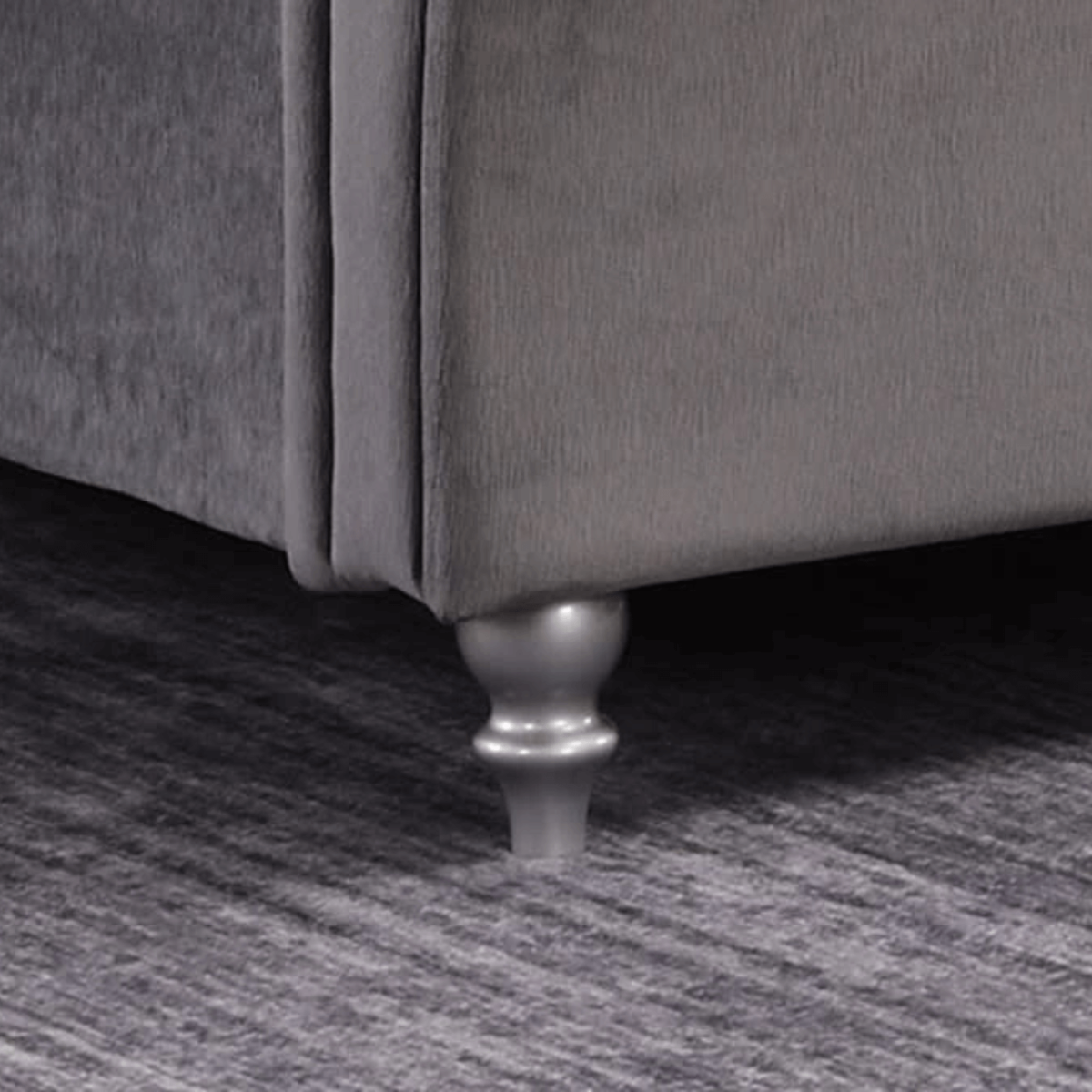 Kilkenny 5FT Bedframe - Grey Velvet