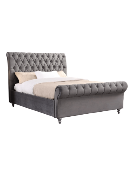Kilkenny 5FT Bedframe - Grey Velvet