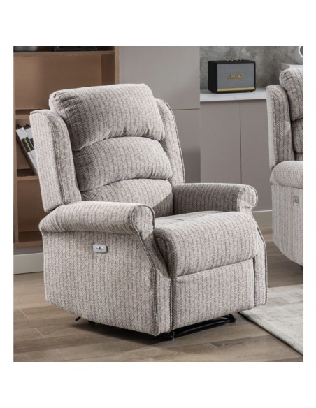 Drancy Electric Recliner Armchair - Natural