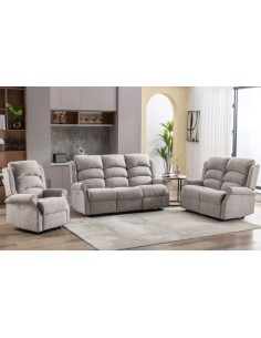 Drancy Electric Recliner Armchair - Natural 2