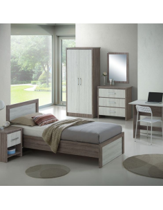 Lucy 3ft Bedframe - Sonoma/Grey Oak