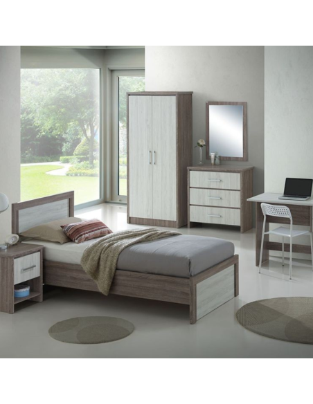 Lucy 3ft Bedframe - Sonoma/Grey Oak