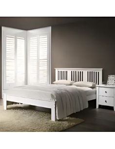 Hanna 4FT Slatted Bedframe - White