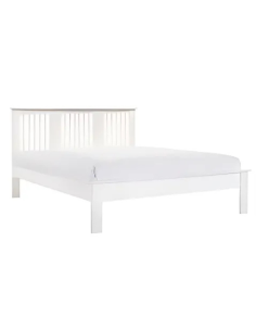 Hanna 4FT6 Slatted Bedframe - White 2