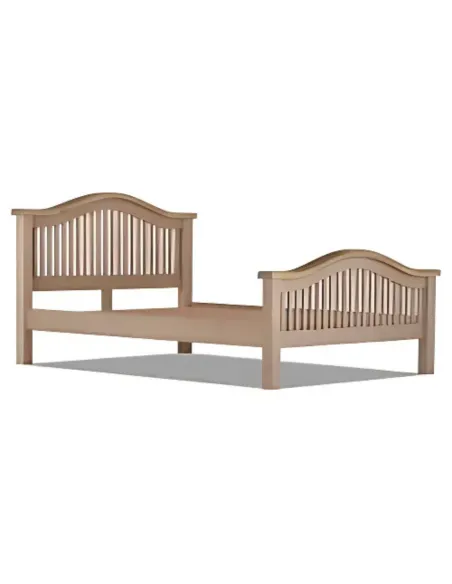 Salou 5FT Curved Bedframe - Whitewash Brushed Oak
