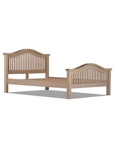 Salou 4FT6 Curved Bedframe - Whitewash Brushed Oak 2