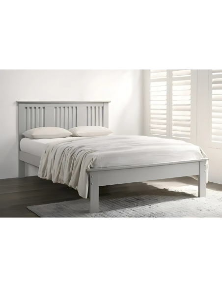 Alana 4FT6 Slatted Bedframe - Grey