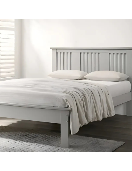 Alana 4FT6 Slatted Bedframe - Grey