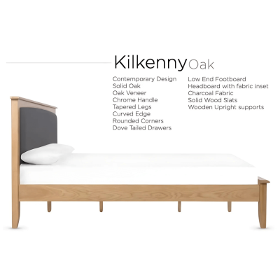 Kilkenny 4ft6 Bedframe - Oak