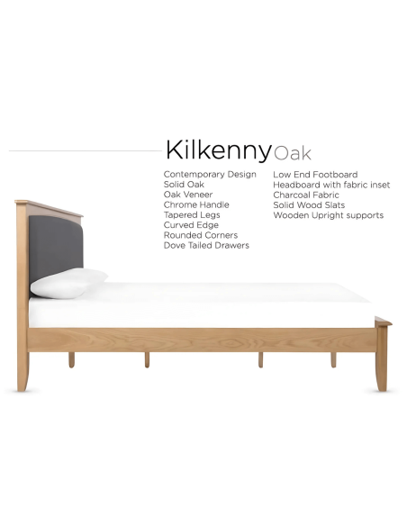 Kilkenny 4FT6 Bedframe - Oak