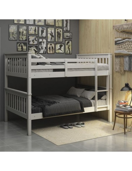 Bounty Quad Bunk – Grey (4FT Top & Bottom) | Murphy Furniture