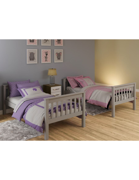 Bounty Single Bunk Bed – Grey | Murphy Furniture