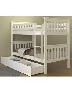 Bounty Single Bunk Bed – White | Murphy Furniture 2