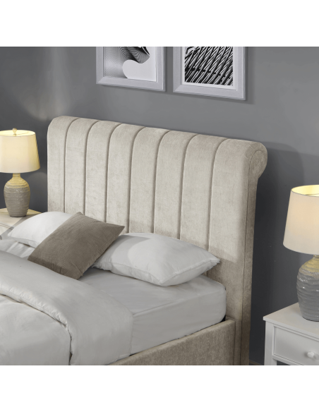 Carlow 4ft6 Side Gas Lift Bedframe - Beige