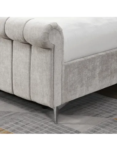 Carlow 4ft6 Side Gas Lift Bedframe - Beige