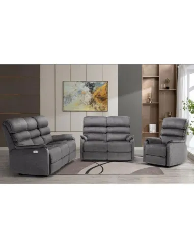 Savoy 2 Seater Electric Recliner Sofa - Grey