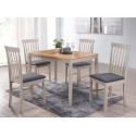 Altona 3.5m Dining Table Set - Solid Hardwood/Stone Grey