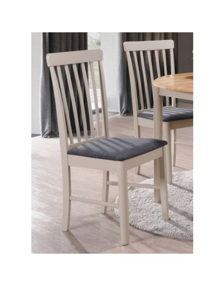 Altona Dining Chair - Solid Hardwood/Charcoal Fabric