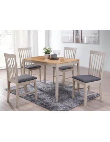 Altona Dining Chair - Solid Hardwood/Charcoal Fabric