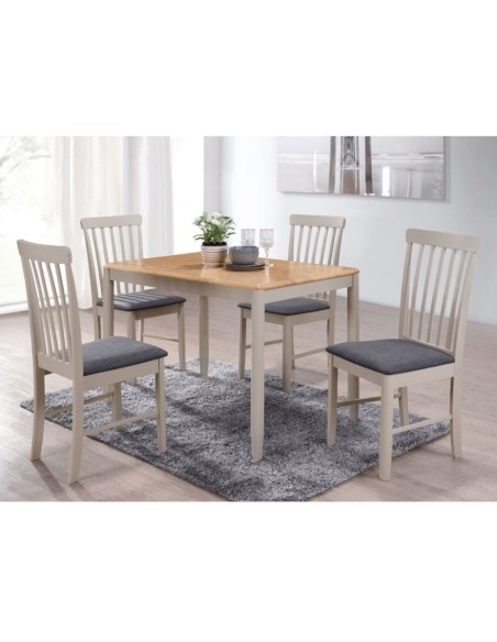 Altona Dining Chair - Solid Hardwood/Charcoal Fabric