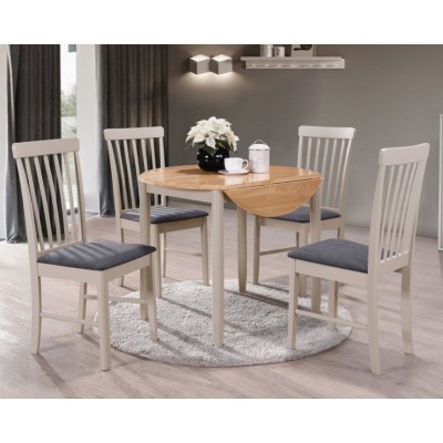 Altona Dining Chair - Solid Hardwood/Charcoal Fabric