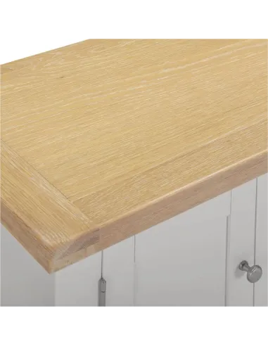 Windsor Straight TV Unit - Pebble Grey/Oak