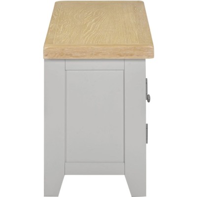 Windsor Straight TV Unit - Pebble Grey/Oak