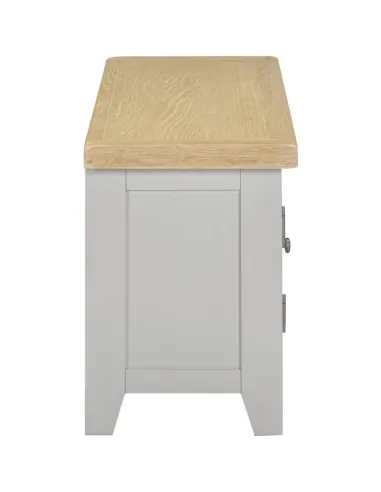 Windsor Straight TV Unit - Pebble Grey/Oak