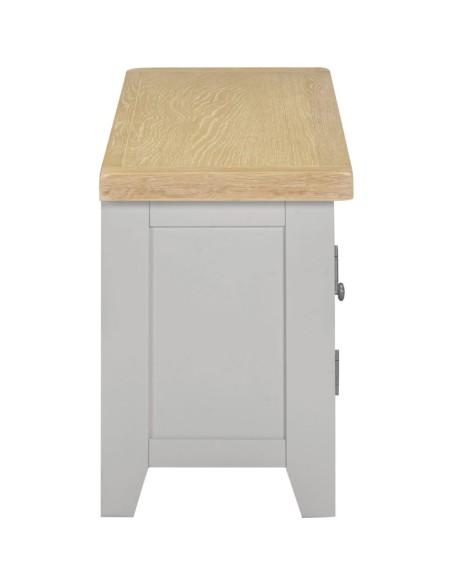 Windsor Straight TV Unit - Pebble Grey/Oak