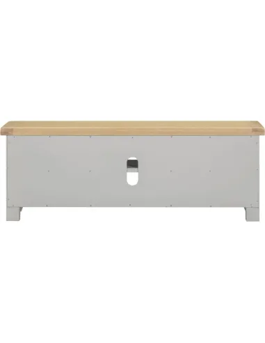Windsor Straight TV Unit - Pebble Grey/Oak
