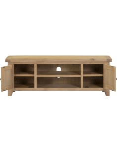 Windsor Straight TV Unit - Natural Oak 2