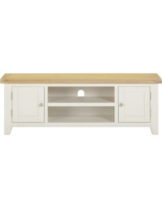 Windsor Straight TV Unit - Ivory/Oak