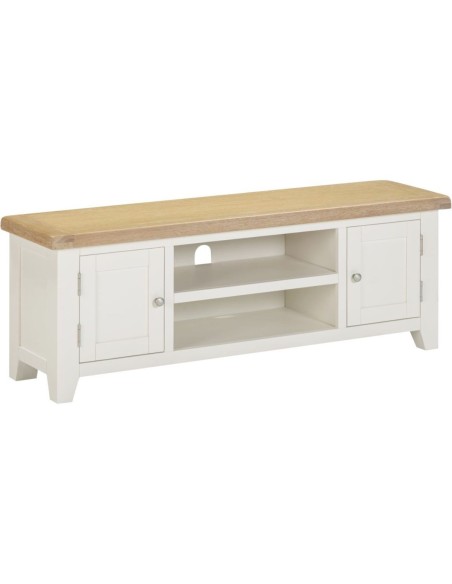Windsor Straight TV Unit - Ivory/Oak