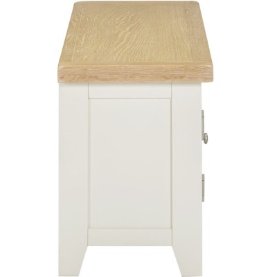 Windsor Straight TV Unit - Ivory/Oak