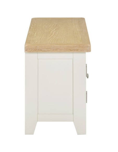 Windsor Straight TV Unit - Ivory/Oak