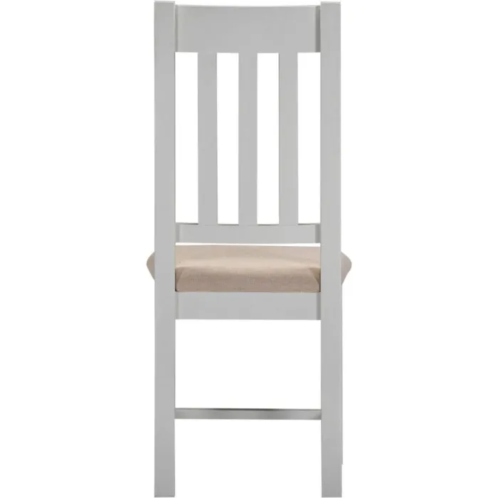 Windsor Slatted Dining Chair - Pebble Grey/Oat Fabric