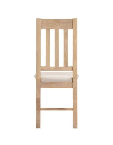 Windsor Slatted Dining Chair - Natural Oak/Oat Fabric
