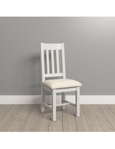 Windsor Slatted Dining Chair - Ivory/Oat Fabric