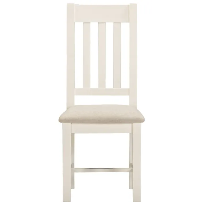 Windsor Slatted Dining Chair - Ivory/Oat Fabric