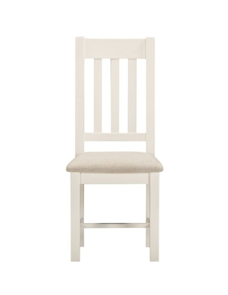 Windsor Slatted Dining Chair - Ivory/Oat Fabric