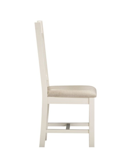Windsor Slatted Dining Chair - Ivory/Oat Fabric