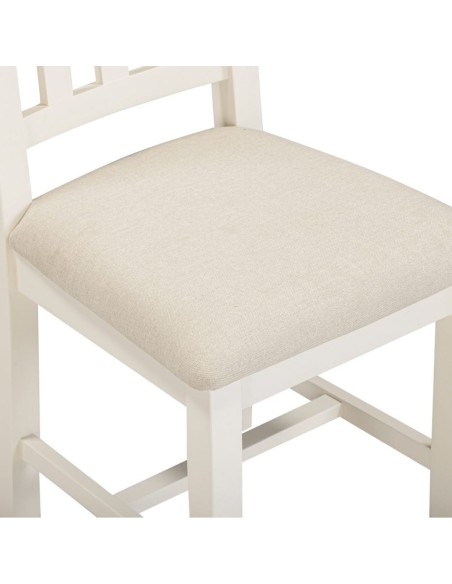 Windsor Slatted Dining Chair - Ivory/Oat Fabric