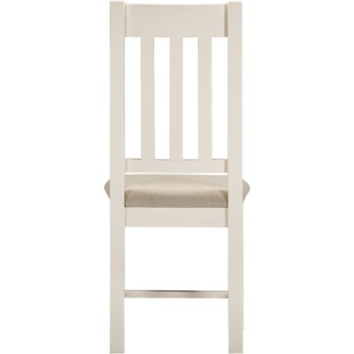 Windsor Slatted Dining Chair - Ivory/Oat Fabric