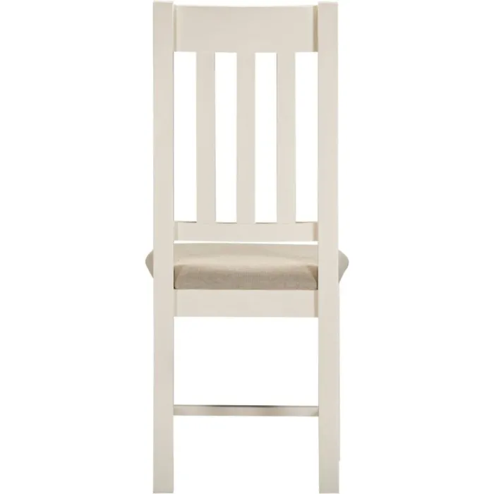 Windsor Slatted Dining Chair - Ivory/Oat Fabric
