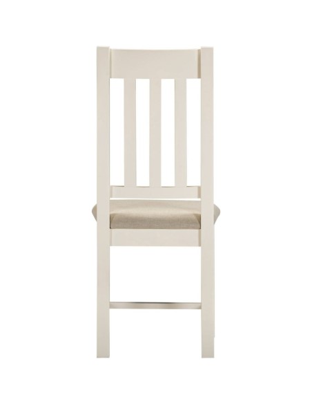 Windsor Slatted Dining Chair - Ivory/Oat Fabric