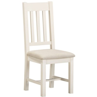 Windsor Slatted Dining Chair - Ivory/Oat Fabric